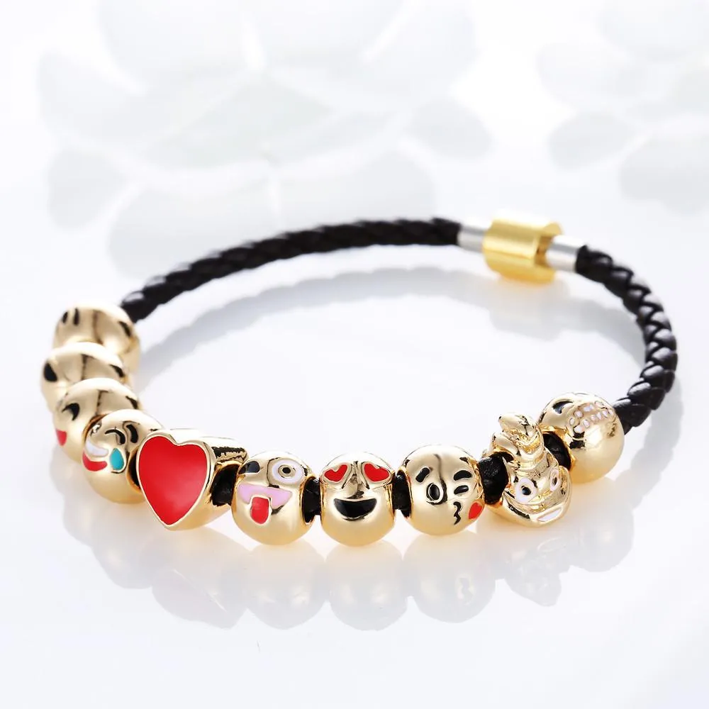 Emoji Gold Plated Bracelet