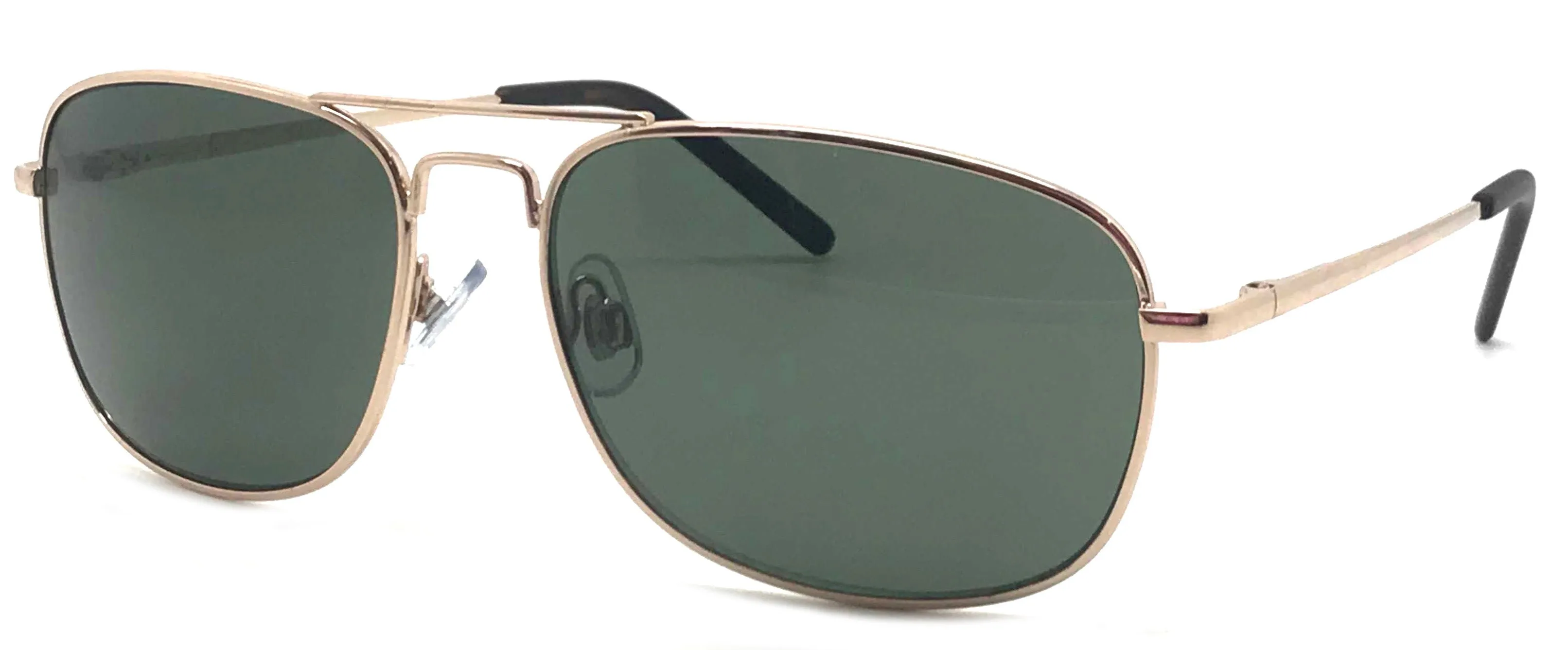 Fantas-Eyes Mens Scout Metal Aviator Non-Polarized Sunglasses - Gold/Green