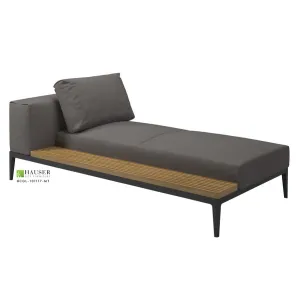 Gloster Grid Lounge Left/Right Chaise Unit Teak