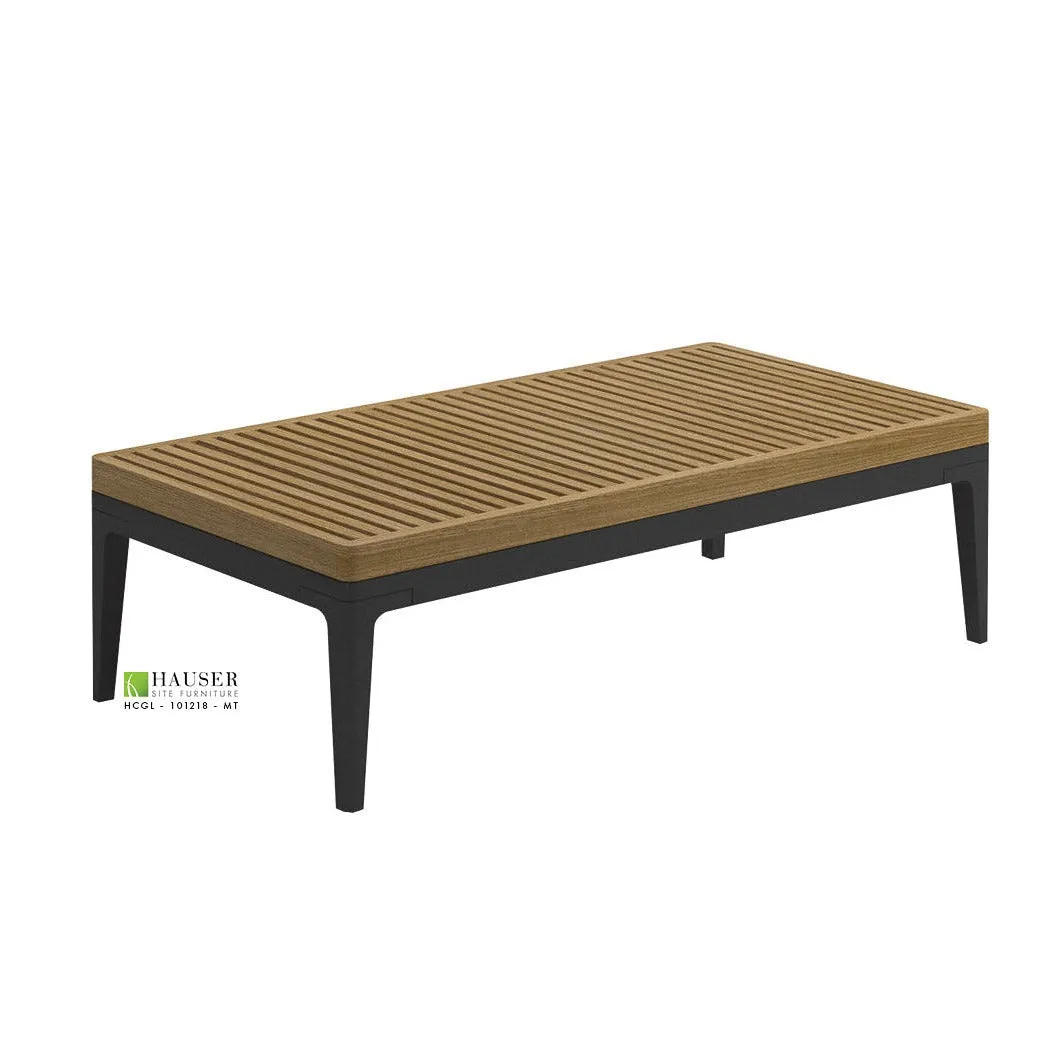 Gloster Grid Lounge Small Coffee Table Teak