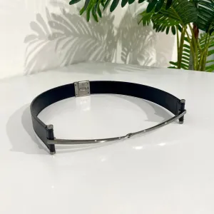 Gucci Vintage Silver Thin Horsebit Belt