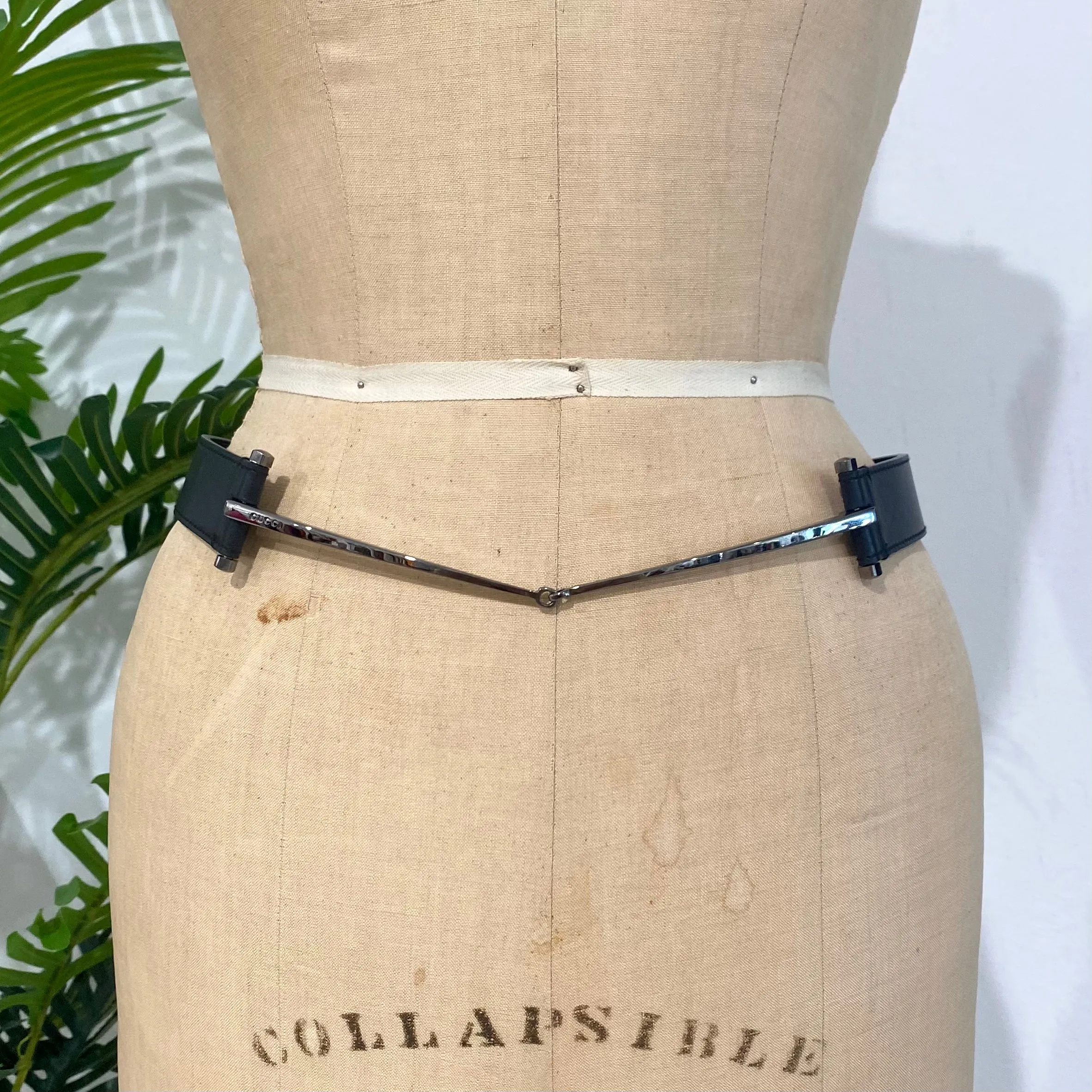 Gucci Vintage Silver Thin Horsebit Belt