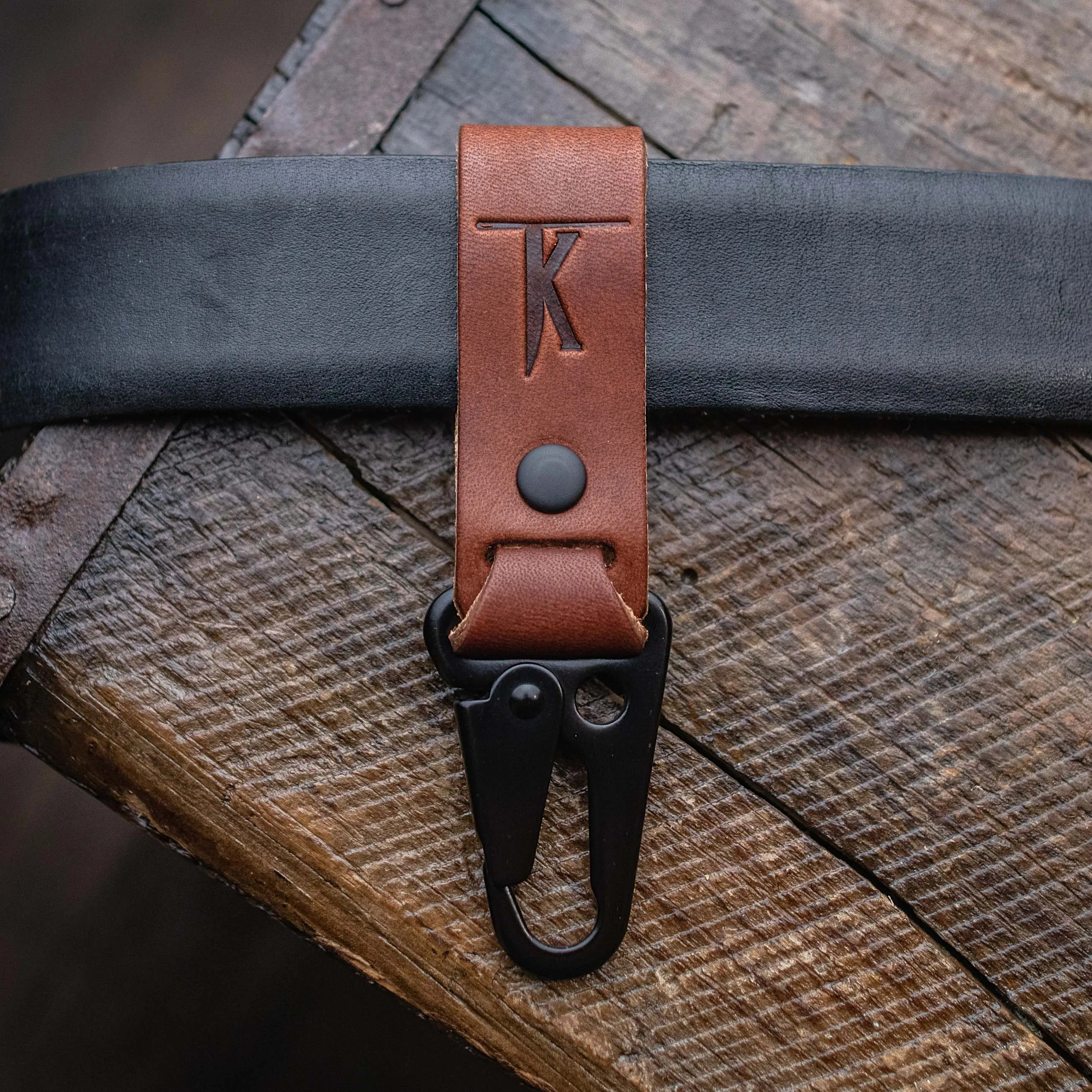 High Quality Handmade Leather Belt Key Loop