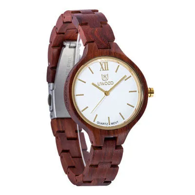 Hot Fashion UWOOD Brand Watches New Luxury Imitation Wooden Watch Women Natural Vintage Quartz Wood Dress Watch Clock