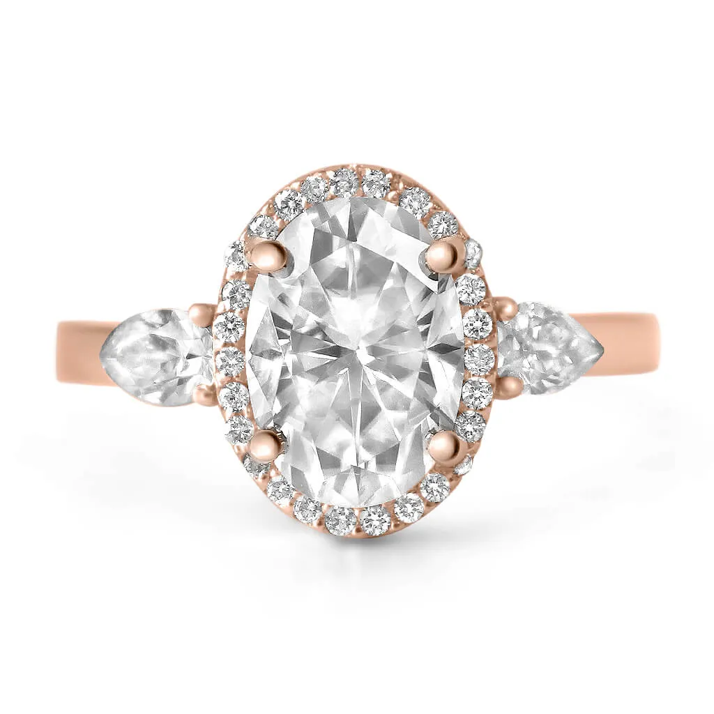 Jordyn | Oval Moissanite Engagement Ring