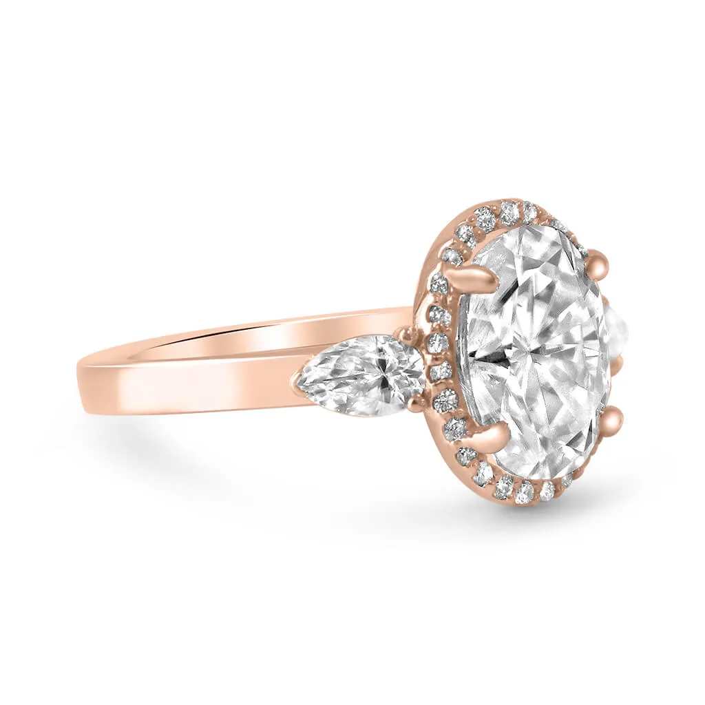 Jordyn | Oval Moissanite Engagement Ring