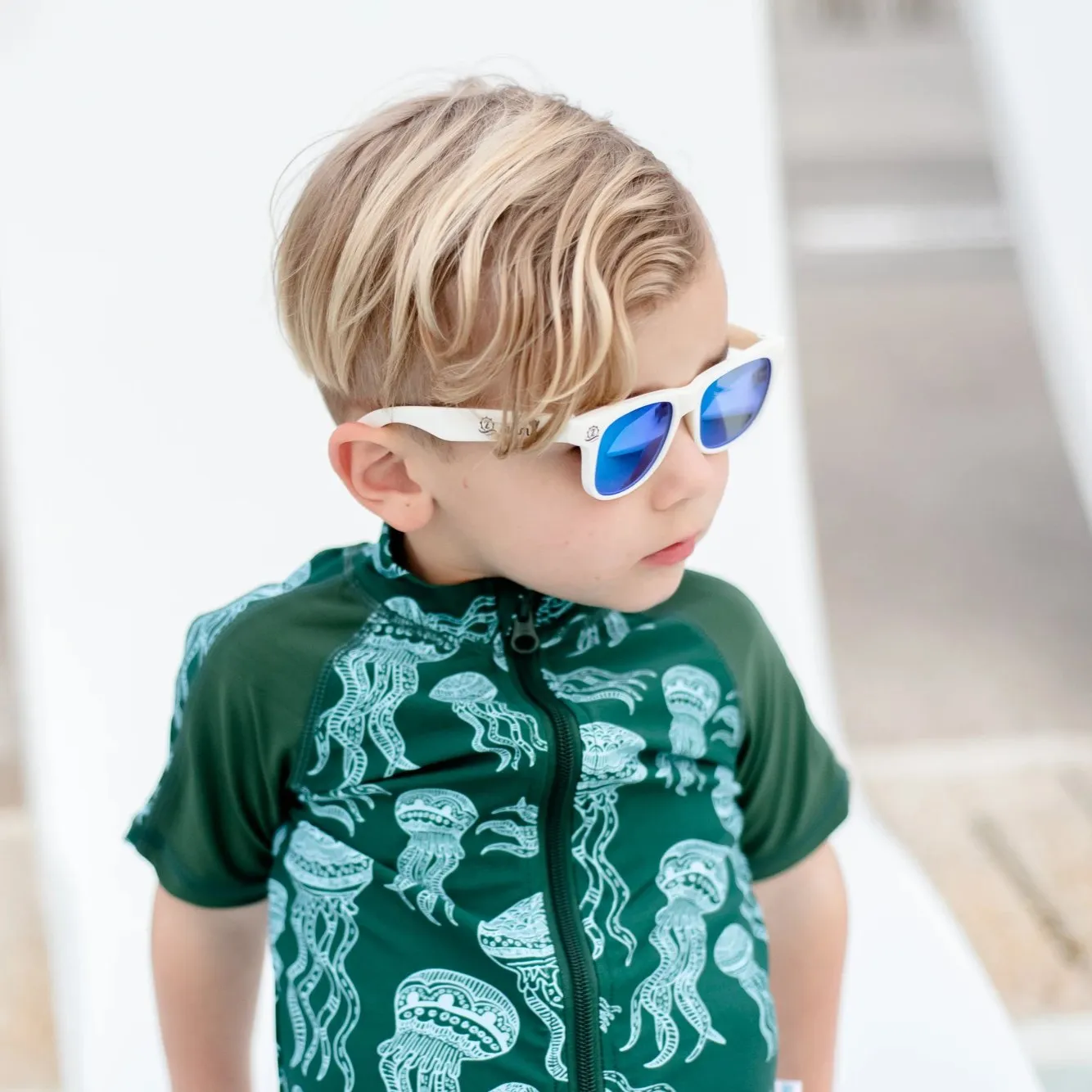 Kids Wayfarer Sunglasses - White