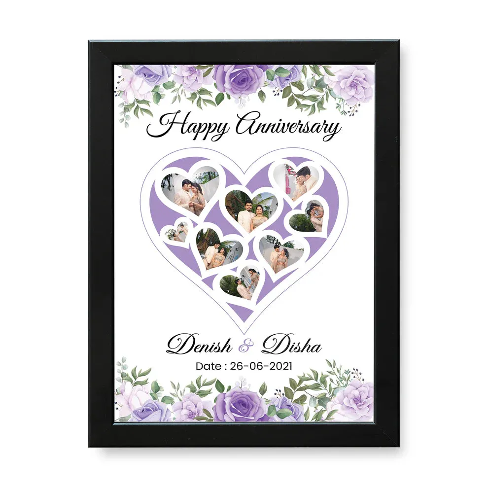 Many Heart Shape Anniversary Photo Frame (10x14 inch)