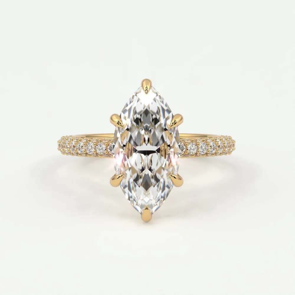 Marquise Diamond Engagement Rings, Lab Grown