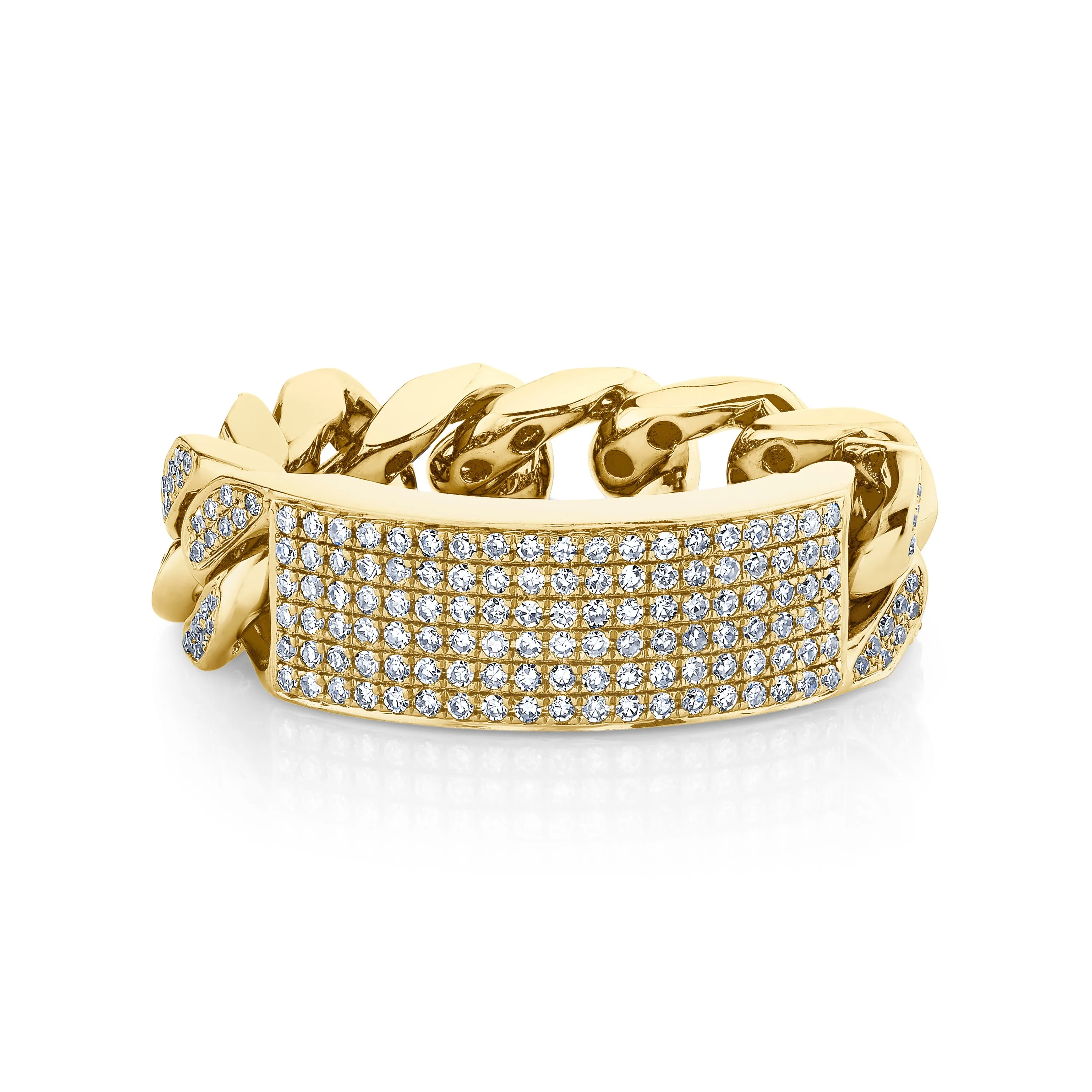 MEN'S DIAMOND PAVE ID RING