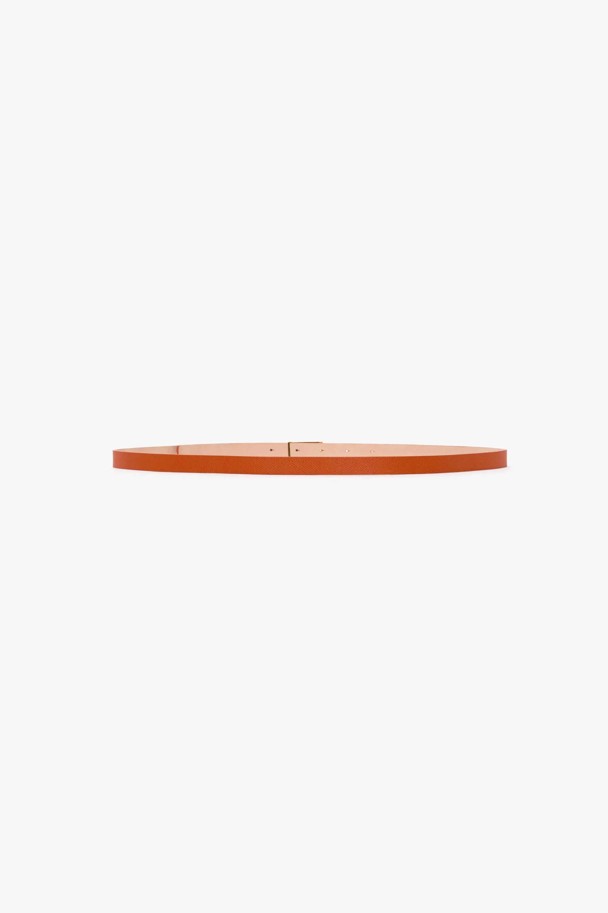 Micro Frame Belt In Burnt Orange Grained Leather