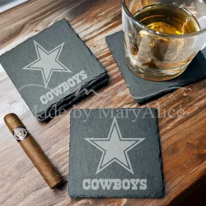 My Team Rock Slate Coasters