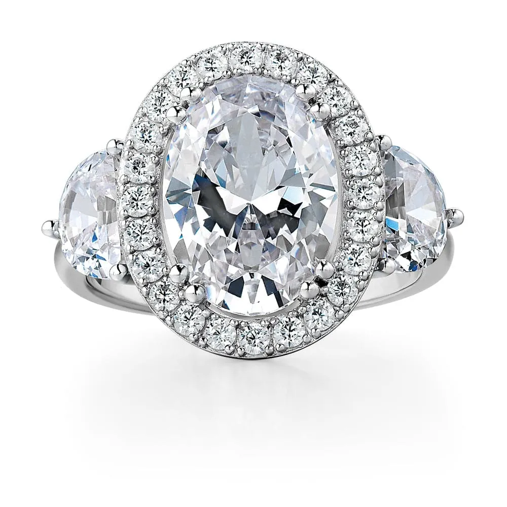 Opulent Oval Halo Ring