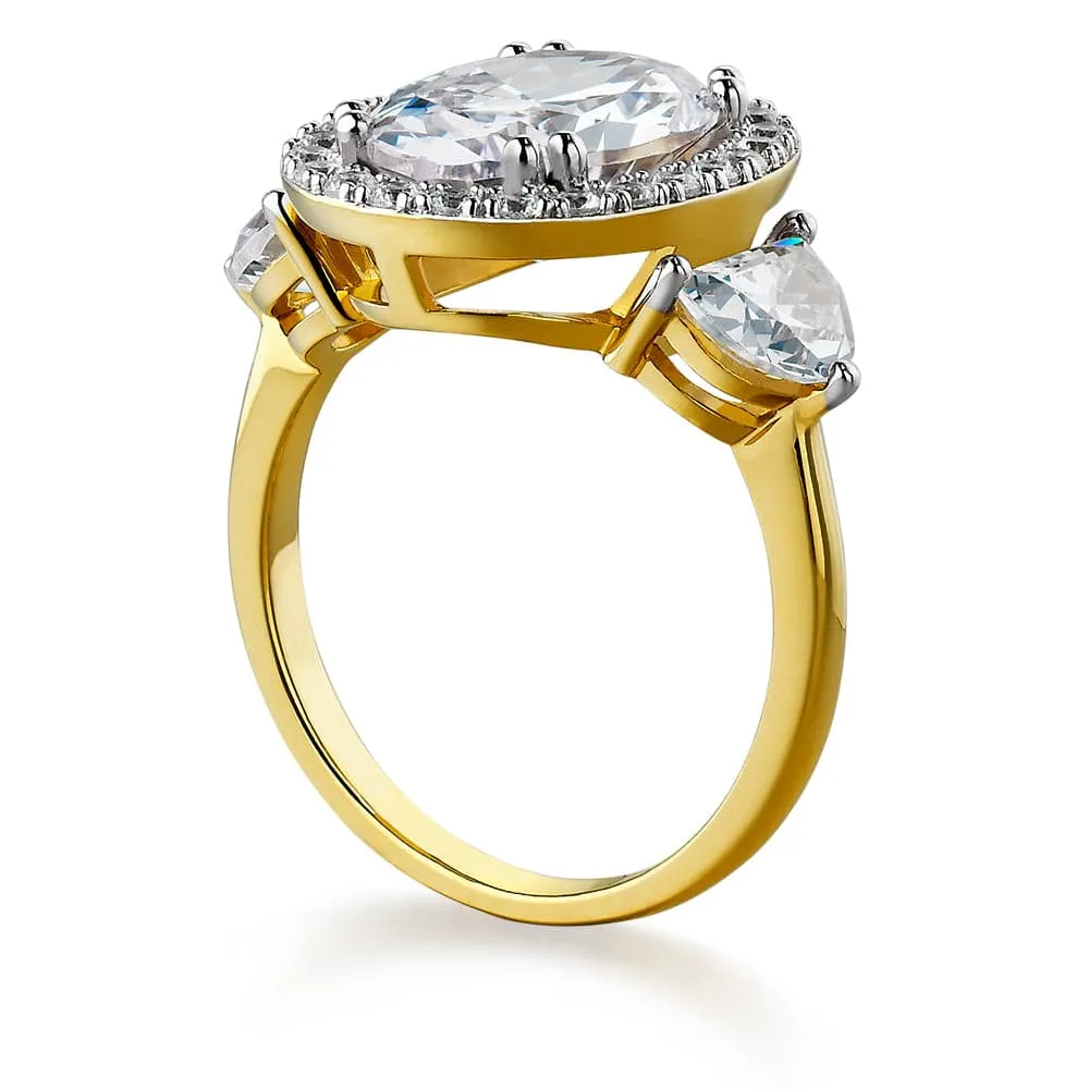 Opulent Oval Halo Ring