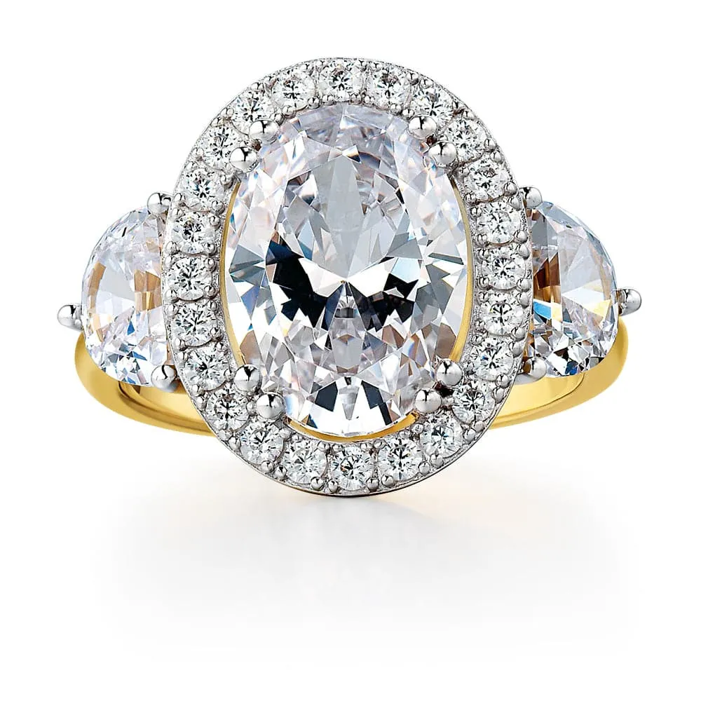 Opulent Oval Halo Ring