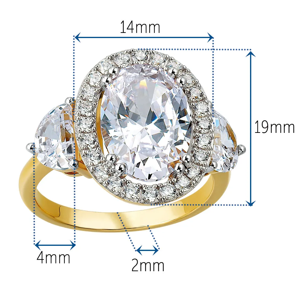 Opulent Oval Halo Ring