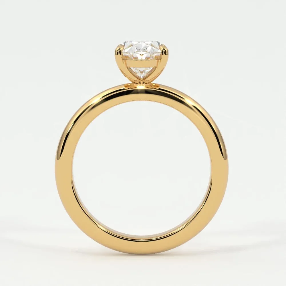 Oval Cut Diamond Solitaire Band