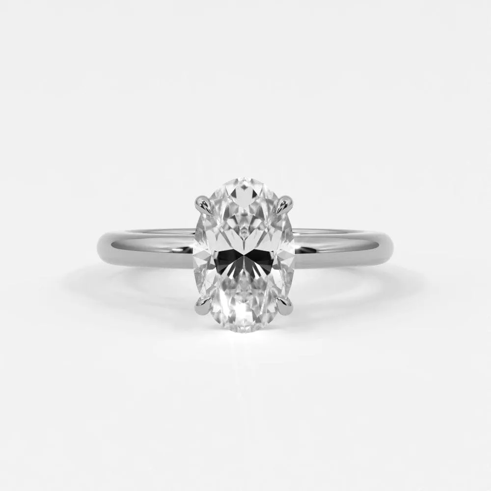 Oval Cut Diamond Solitaire Band