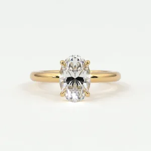 Oval Cut Diamond Solitaire Band