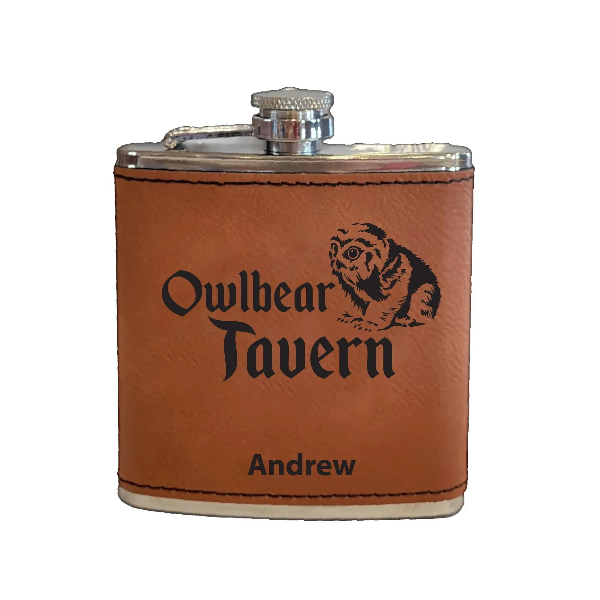 Owlbear Tavern Flask