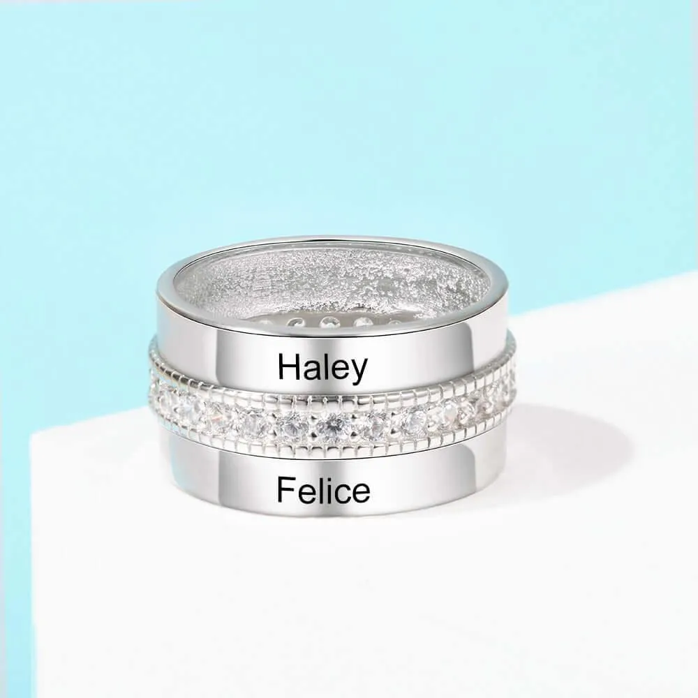 Personalized Engraved Name Rings