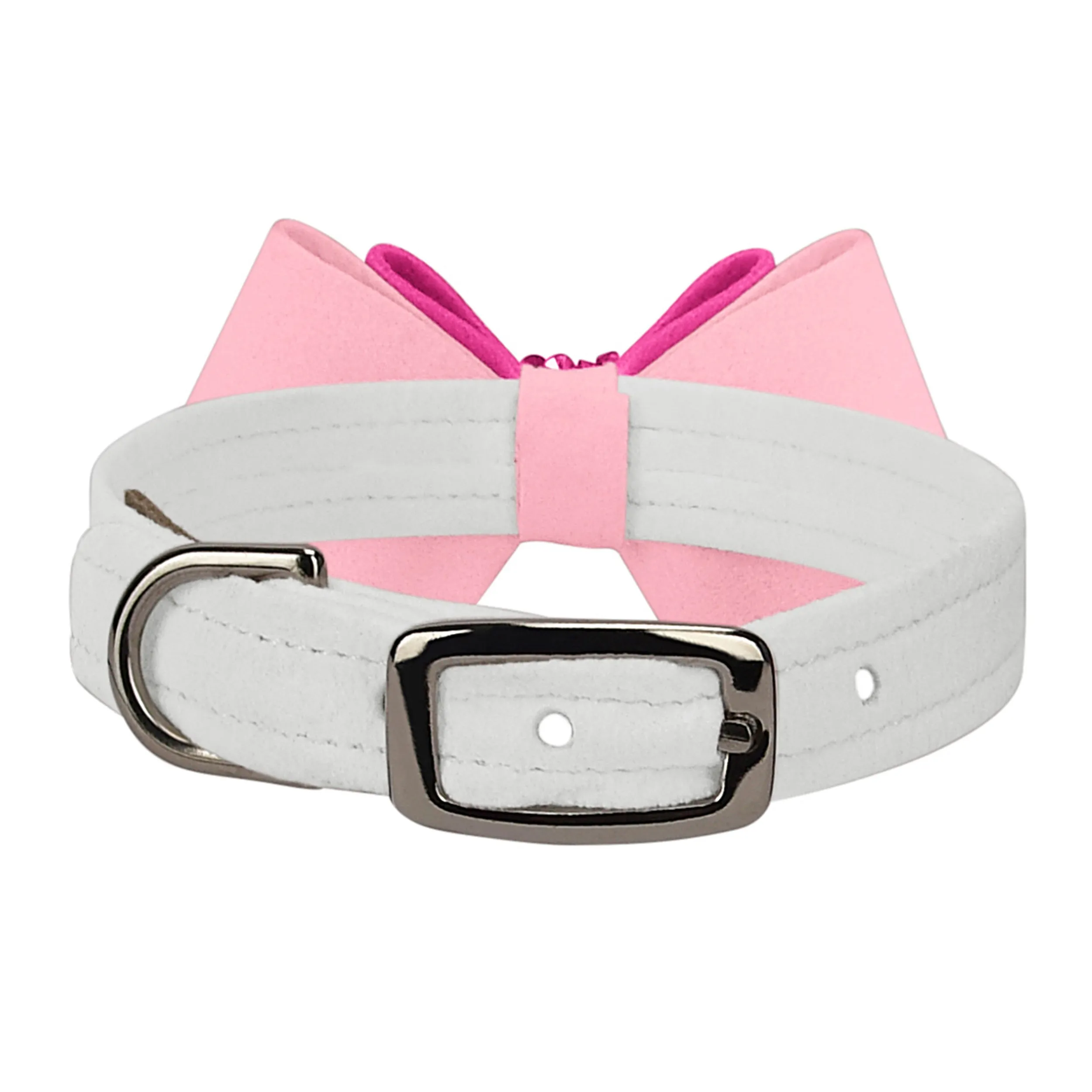 Pink is Love Double Nouveau Bow 1/2" Collar