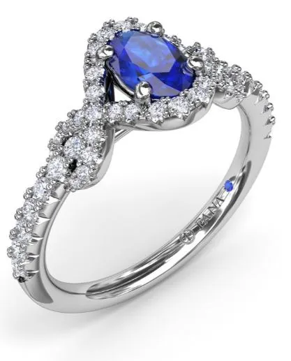 "Love Knot" Sapphire and Diamond Ring