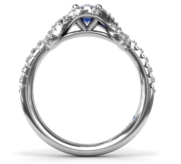 "Love Knot" Sapphire and Diamond Ring