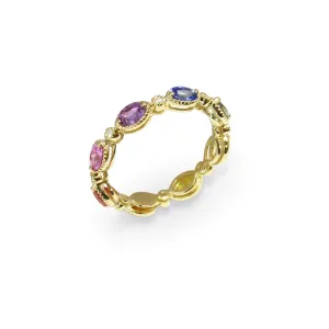 Rainbow Fancy Shape Eternity Band