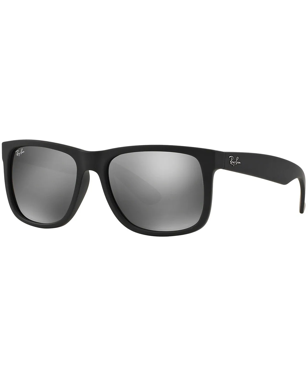 Ray-Ban Justin Classic Non-Polarized Sunglasses - Black/Silver Mirror