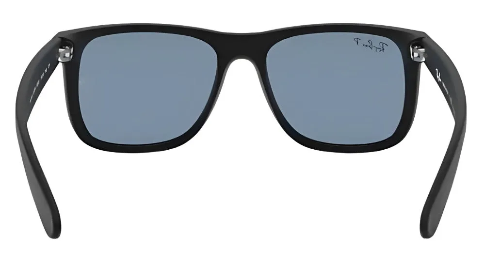 Ray-Ban Mens Justin Classic Polarized Sunglasses - Black/Blue Gradient