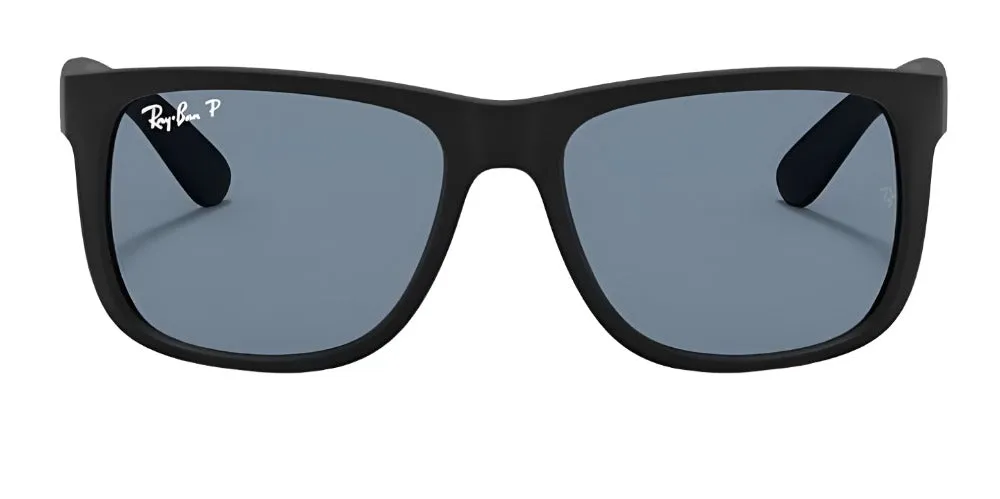 Ray-Ban Mens Justin Classic Polarized Sunglasses - Black/Blue Gradient