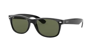 Ray-Ban New Wayfarer Polarized Sunglasses - Black/Green