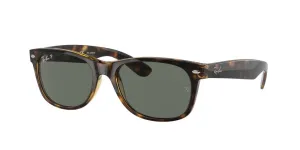 Ray-Ban New Wayfarer Polarized Sunglasses - Tortoise/G-15 Green