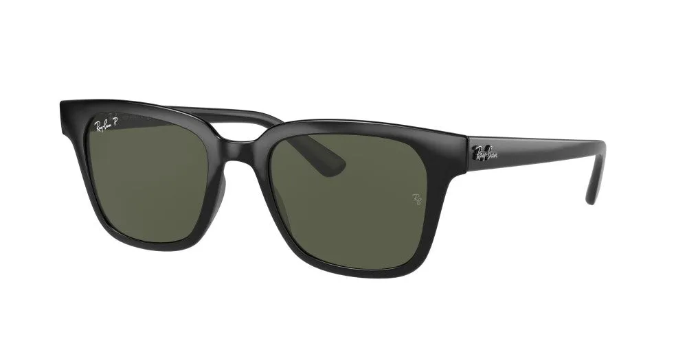 Ray-Ban RB4323 Polarized Sunglasses - Black/Green