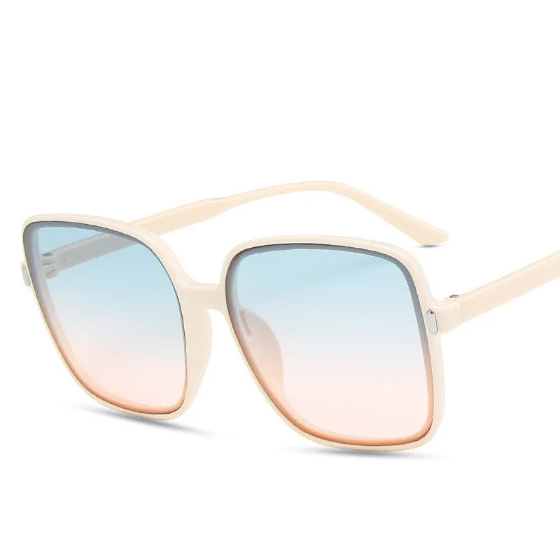 Statement Style Oversized Square Rice Nail Sunglasses, lioness-love