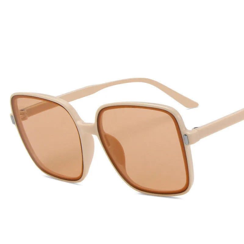 Statement Style Oversized Square Rice Nail Sunglasses, lioness-love