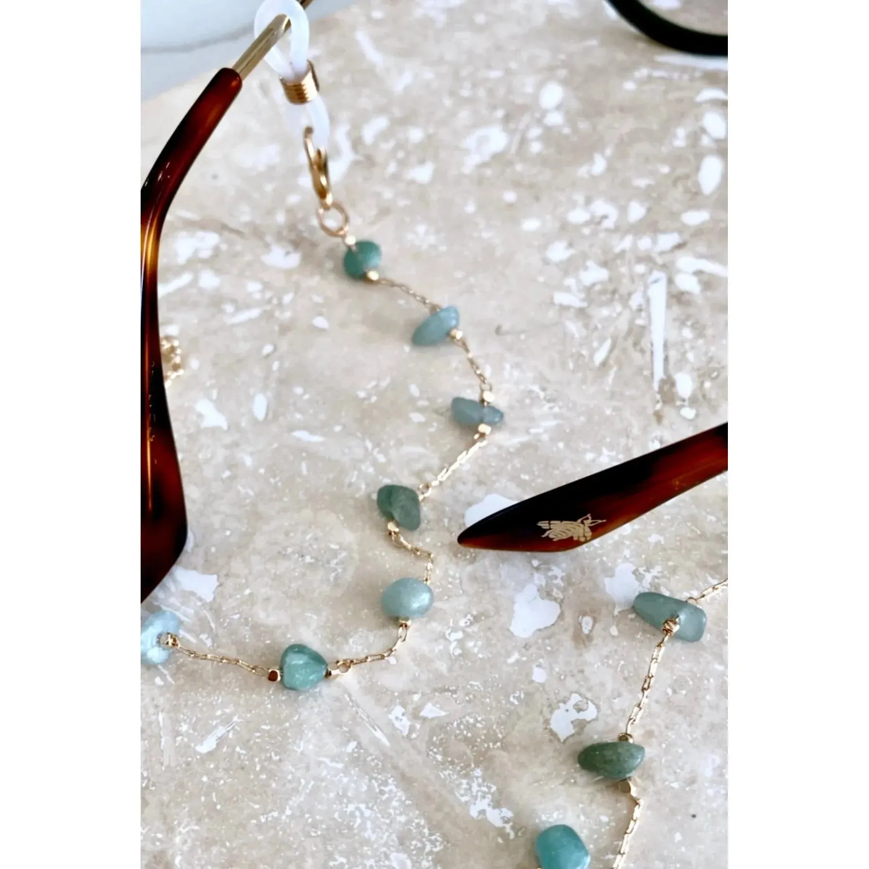 Sunglasses Chain - Delicate Aqua Rock