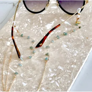 Sunglasses Chain - Delicate Aqua Rock