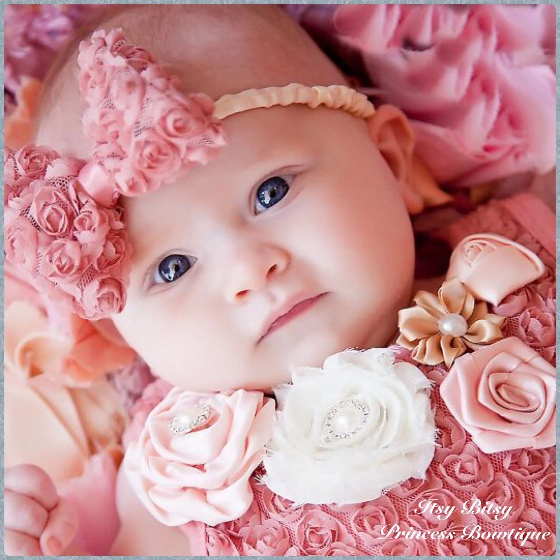 Tea Rose Rosettes Rose Romper