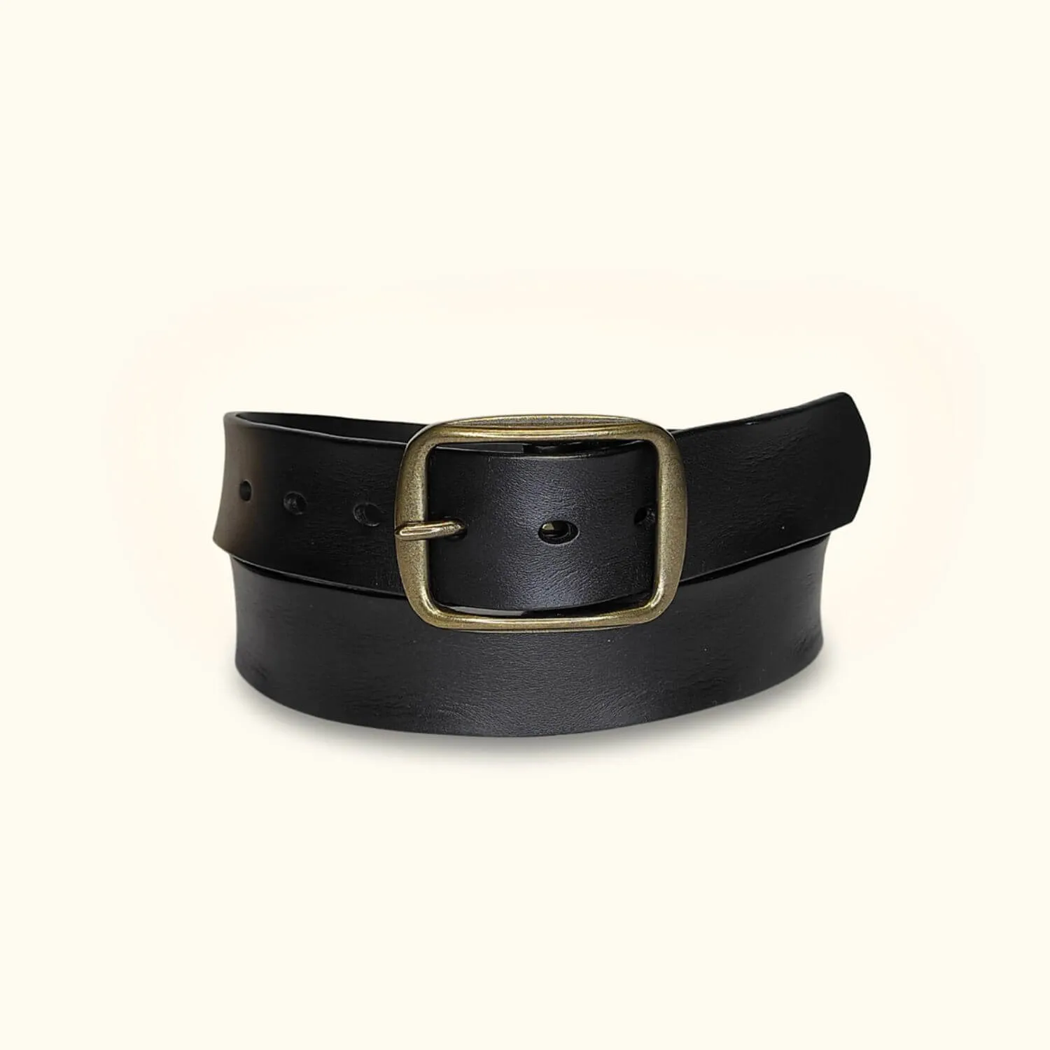 The Charred Cigar - Brass Buckle Belt