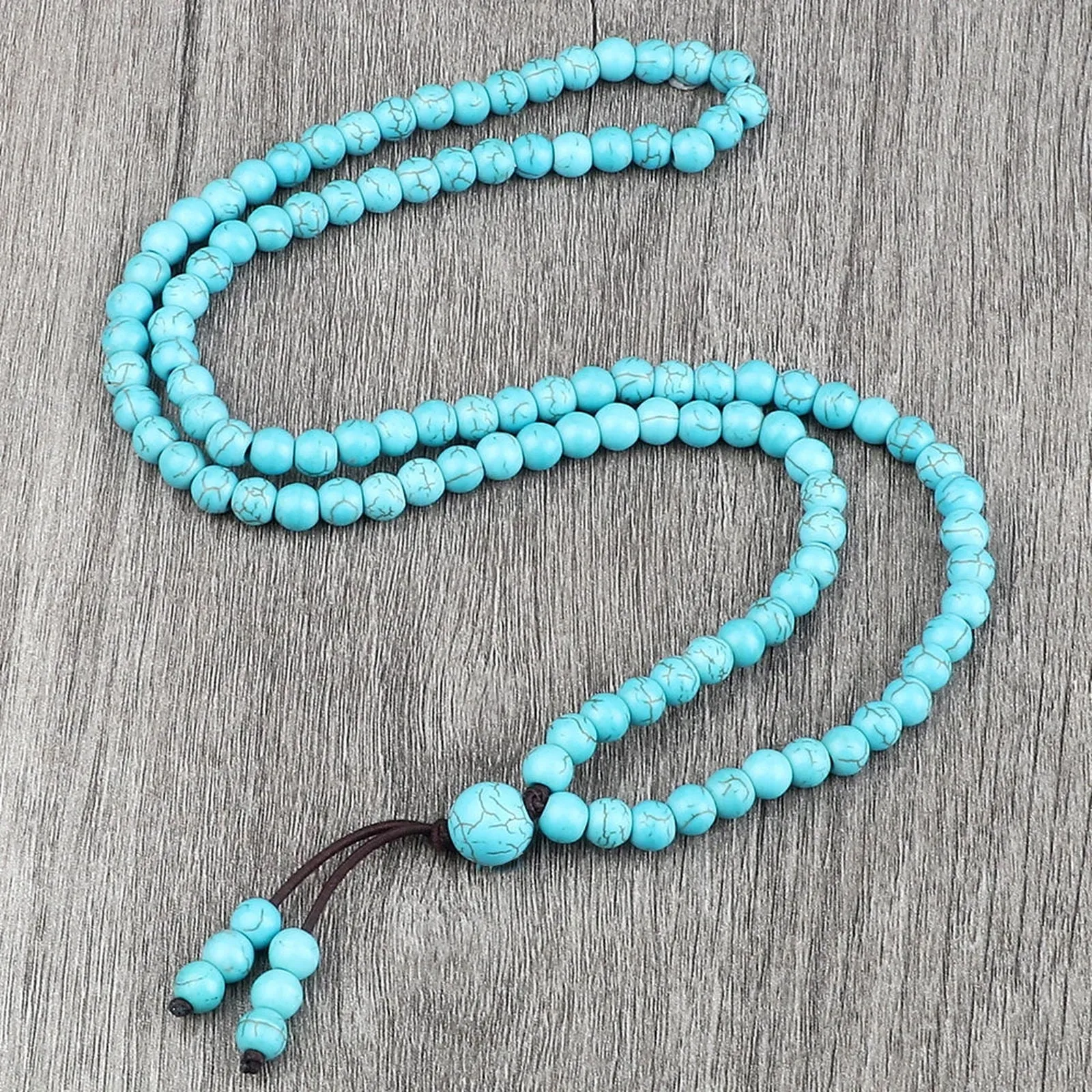 Turquoise Tranquility 108 Mala Beads Necklace