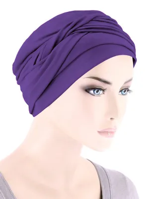 TWIST-PURPLE#Twisty Turban in Buttery Soft Purple