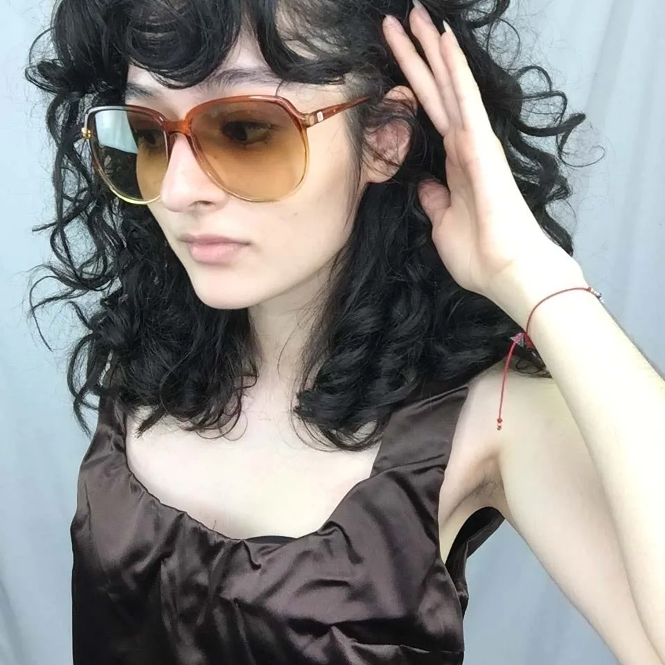 Vintage 1970s 70s| Brown Disco Glam Oversized 2 Tone Gradient Shades Sunglasses