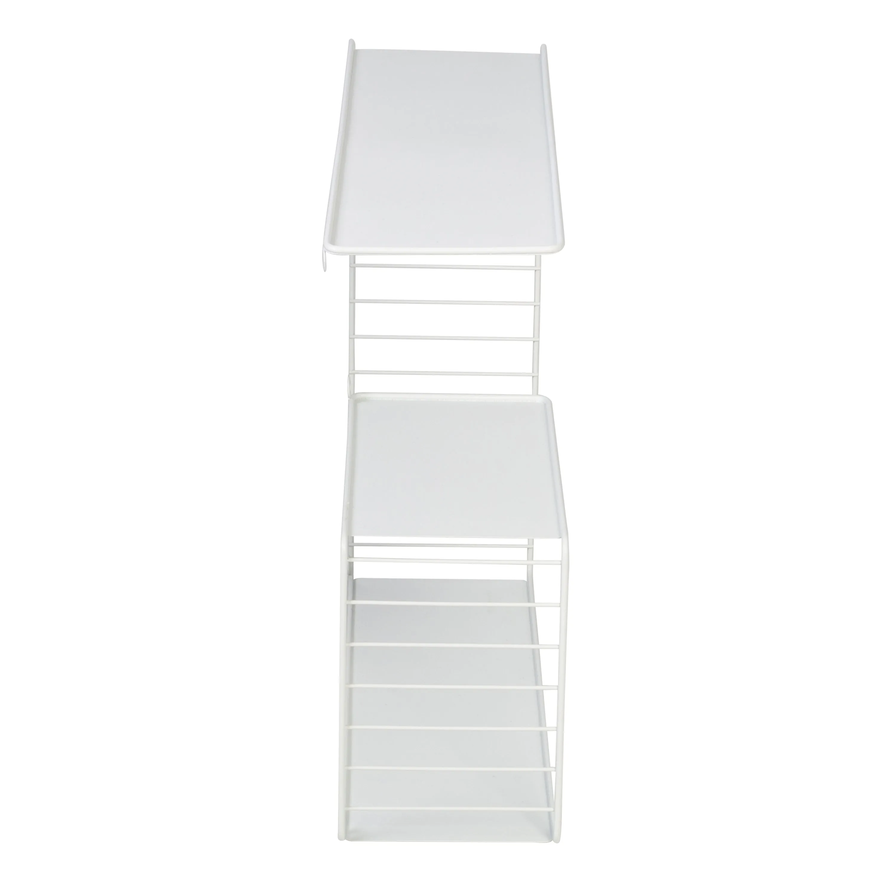 White 3-Tier Metal Square Decorative Wall Shelf