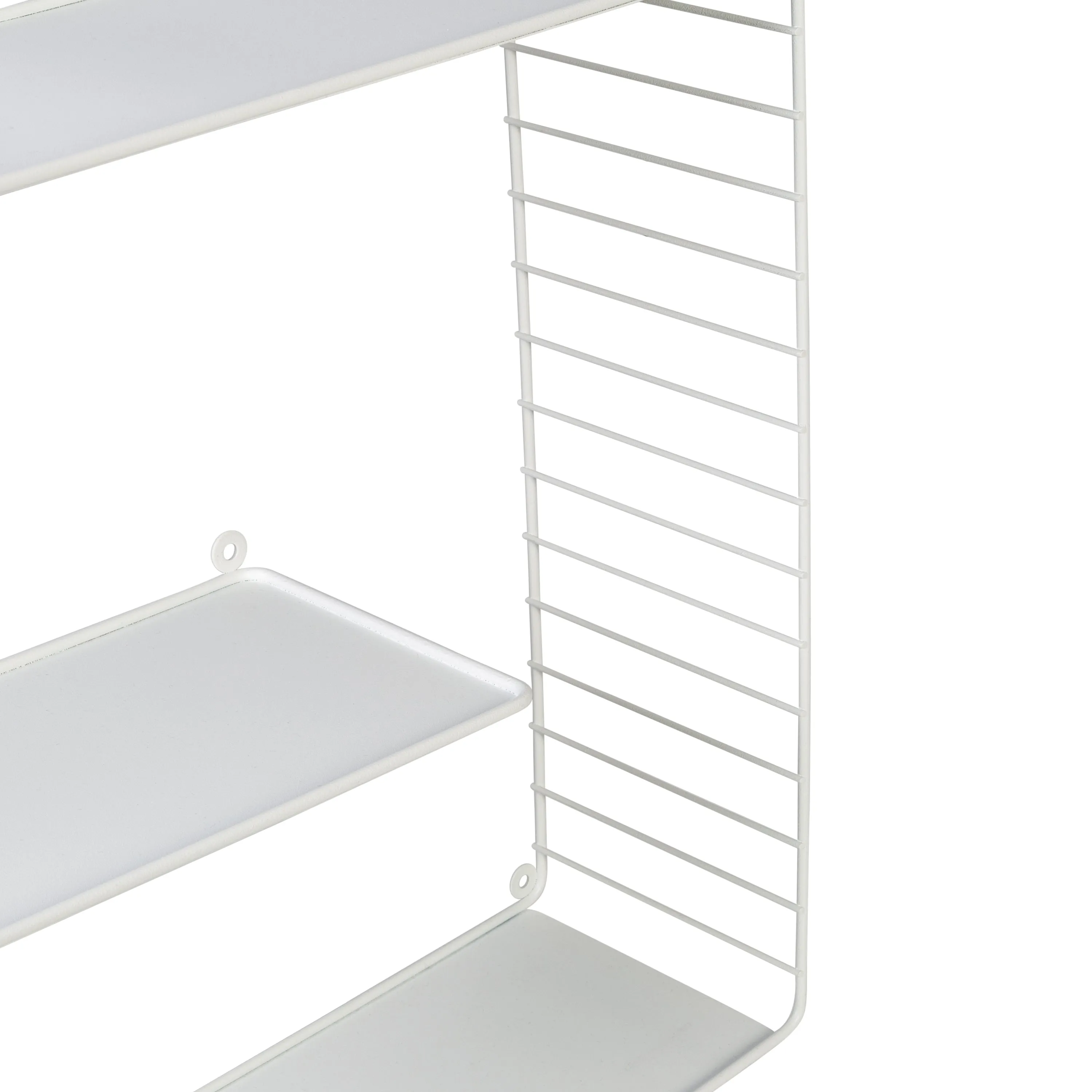 White 3-Tier Metal Square Decorative Wall Shelf