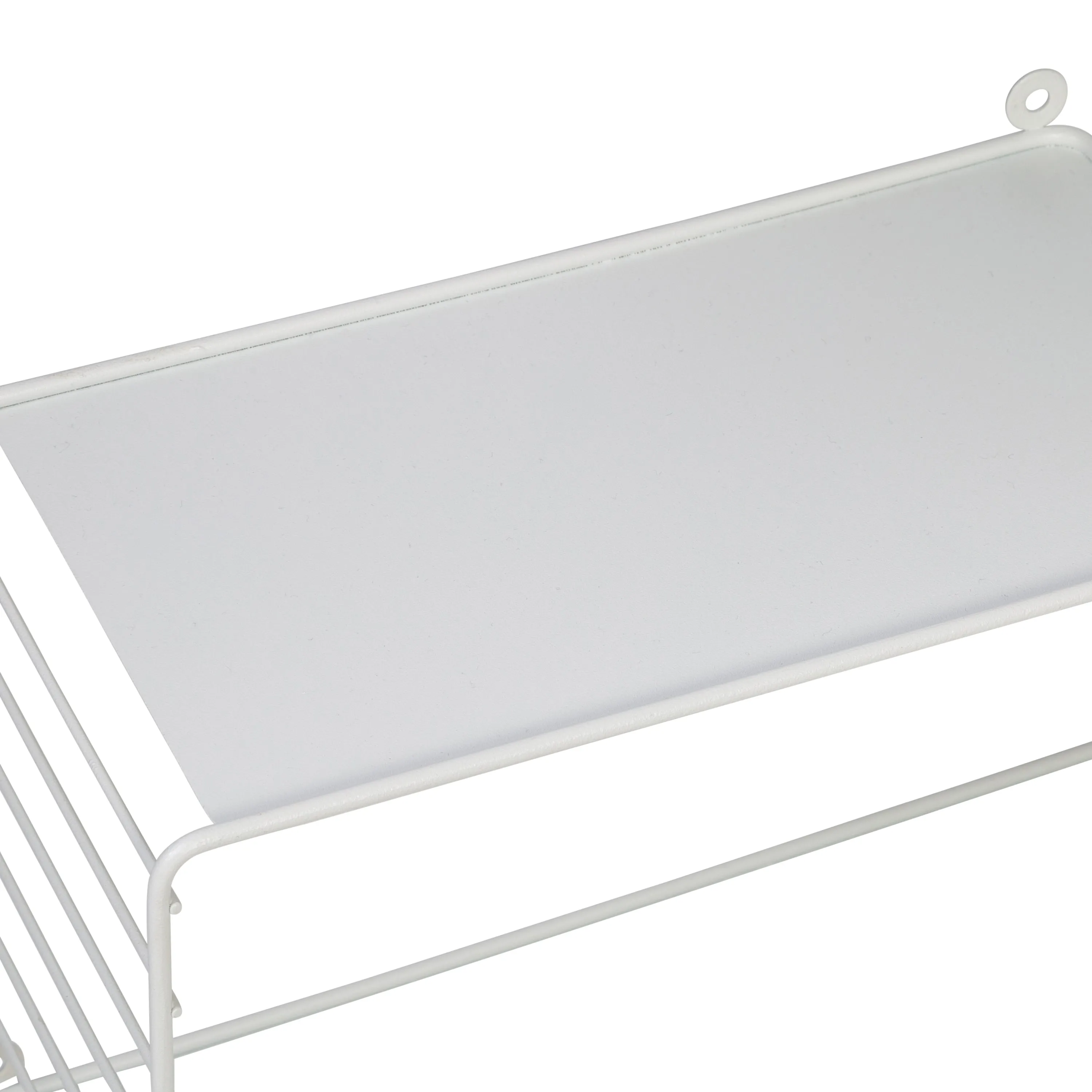 White 3-Tier Metal Square Decorative Wall Shelf