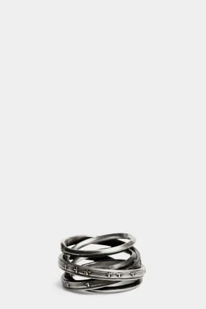 Wound unite silver ring